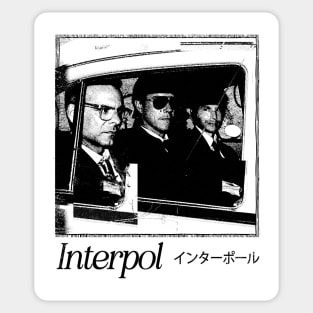 Interpol --  Original Retro Glitch Art Design Sticker